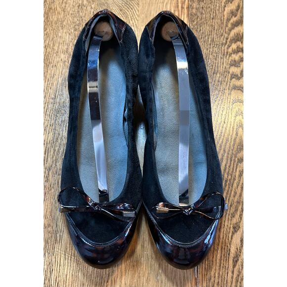 Stuart Weitzman Tippance Ballet Pump Black Suede Tortise Retail $350 Sz 10? - Picture 5 of 9